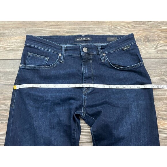 Mavi Mens Zach Straight Leg Jeans Blue 32/32 Denim Mid Rise 5 Pocket Medium Wash - Picture 13 of 14